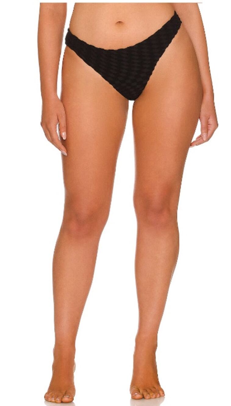 Good American Jacquard Better Bikini Bottom in Black Size 5 (2XL)